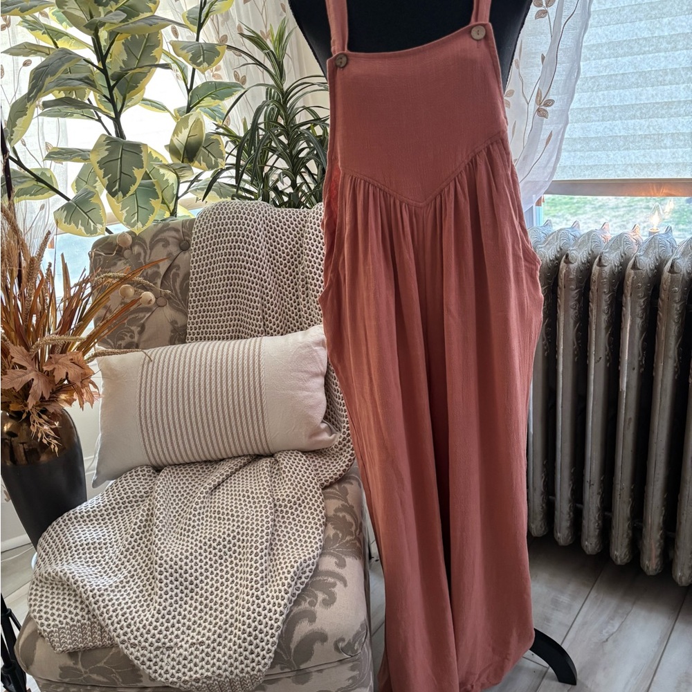 Rust Sleeveless Jumpsuit